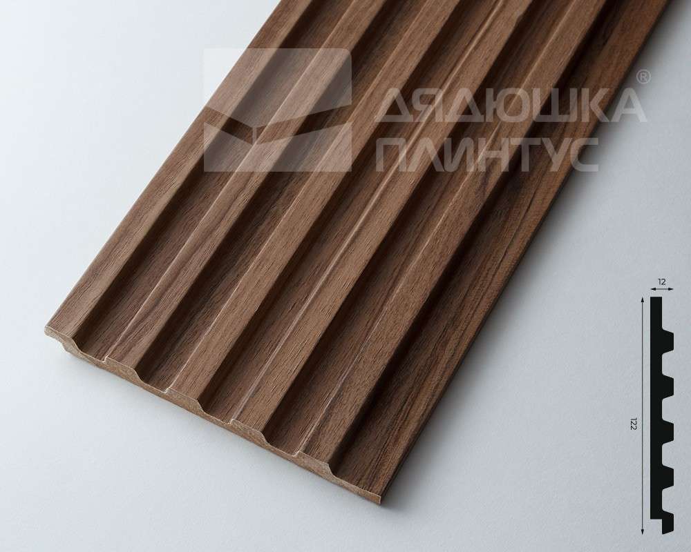 Панель МДФ ACUPAN 61.08.122501.92 трапеция 12х122х2760 мм Орех светлый