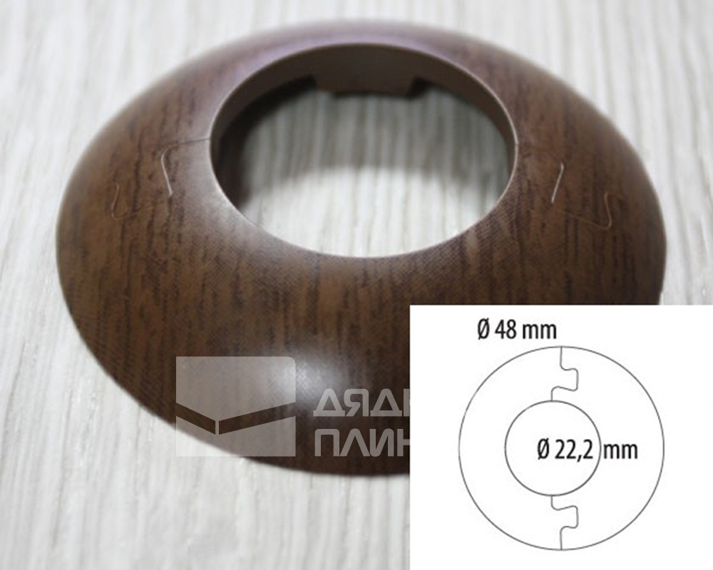 Розетта для труб ПВХ Cezar D22 M104 Олива амазонская