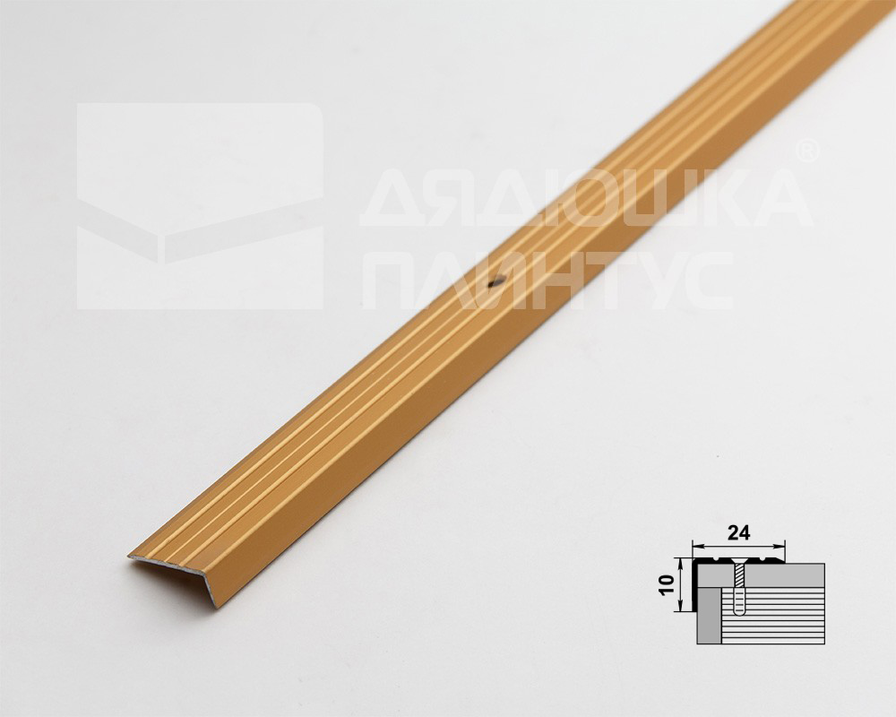 Порог угловой ПУ 01.1800.02л Золото