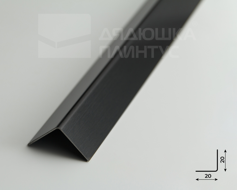 Профиль окантовочный ПУ 20НСВ(304).2700.015 2,7 м Черный