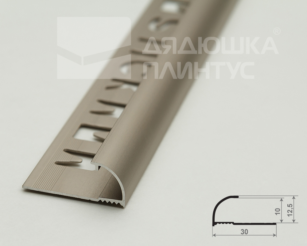 Профиль окантовочный Волшебная палочка MSPK 03-9.2700.042L 10мм 2,7м Шампань матовая