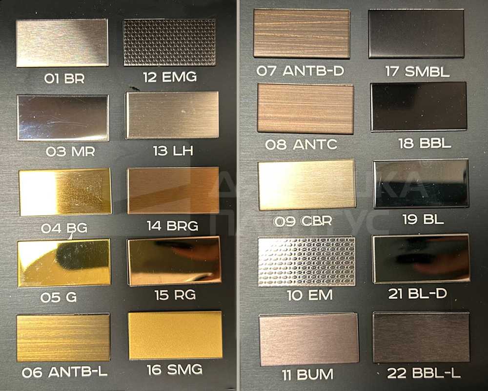 PVS90-21 Профиль Т-образный нержавеющая сталь Антрацит зеркальный 14мм х 2.7м