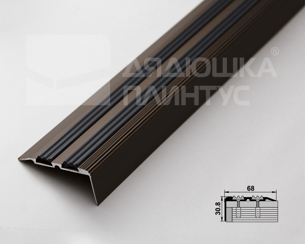 Порог угловой ПУ 07.900.04л Бронза