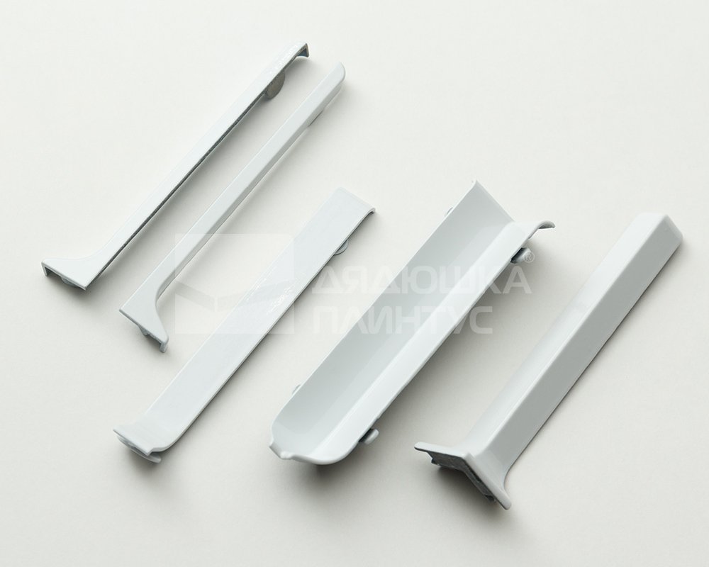 Соединитель для плинтуса алюминиевого Волшебная Палочка 80 мм Белый глянец