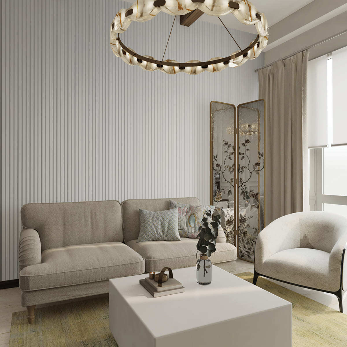 Панель вспененный полистирол ГРЕЙС 3D RAIL 120*2700 мм.  Ольха