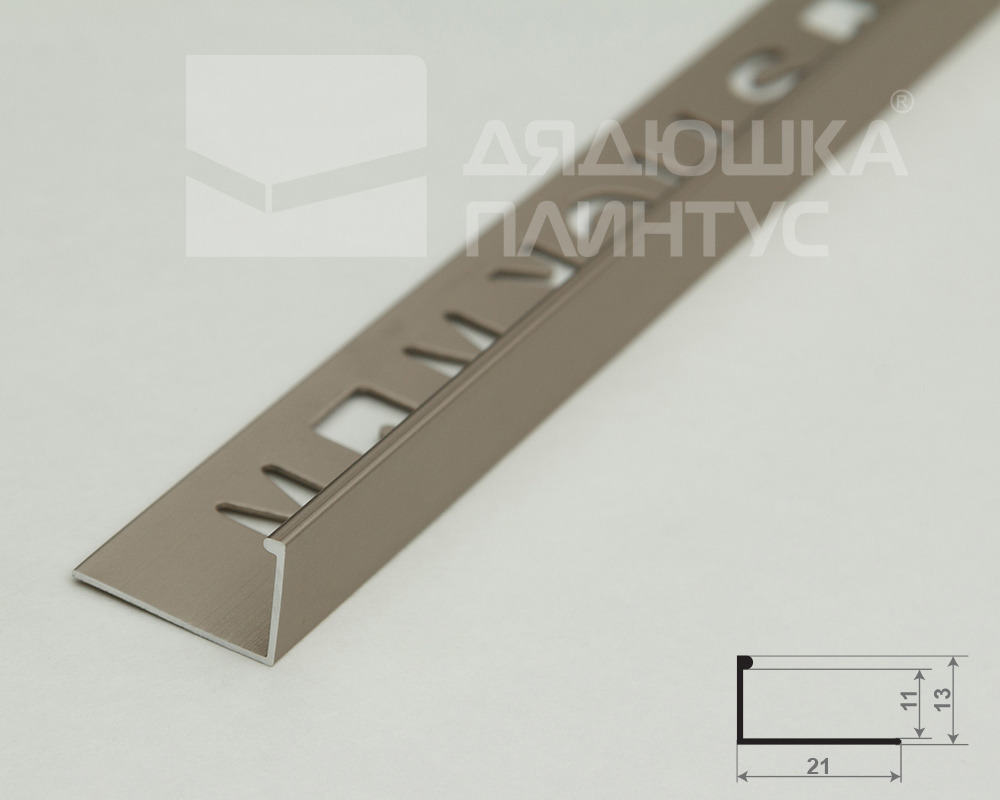 Профиль окантовочный Волшебная палочка MSPK 01-12.2700.042L 12мм 2,7м Шампань матовая