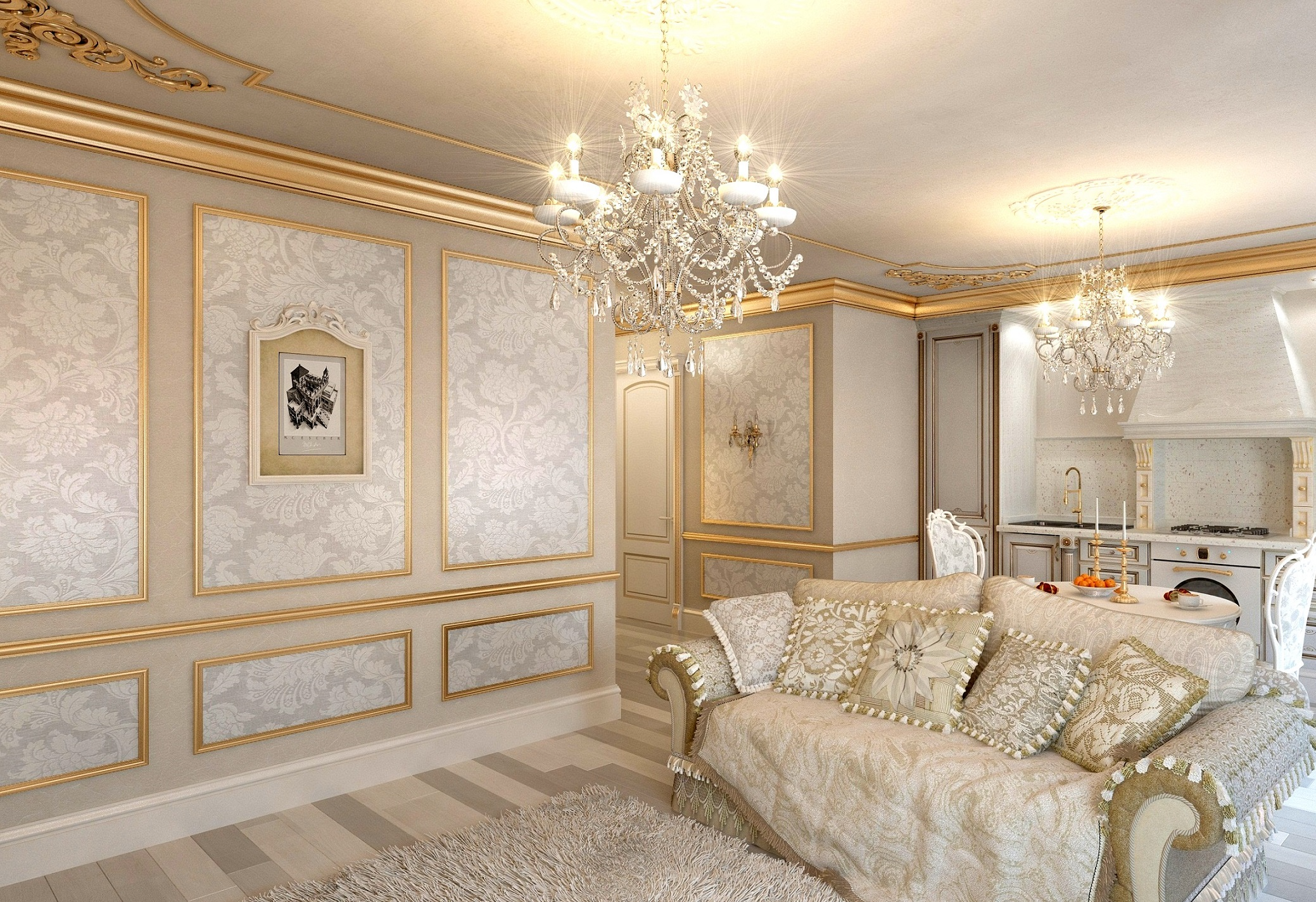 Профиль для карниза 60*50*80 Афины ПК60А