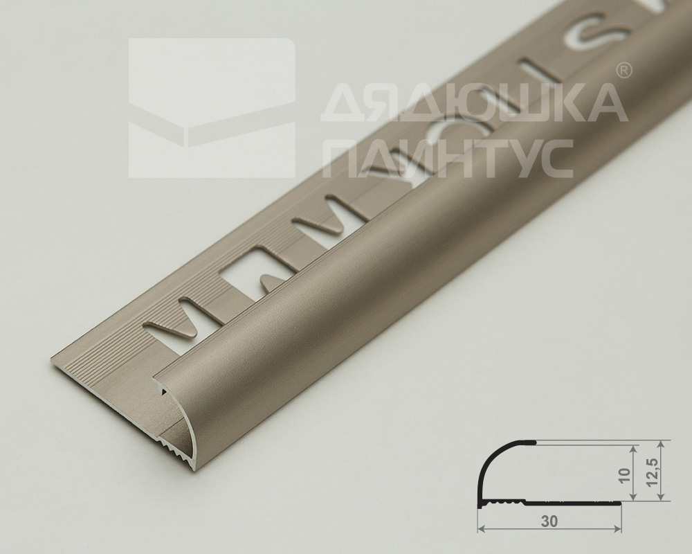 Профиль окантовочный Волшебная палочка MSPK 03-9.2700.042L 10мм 2,7м Шампань матовая