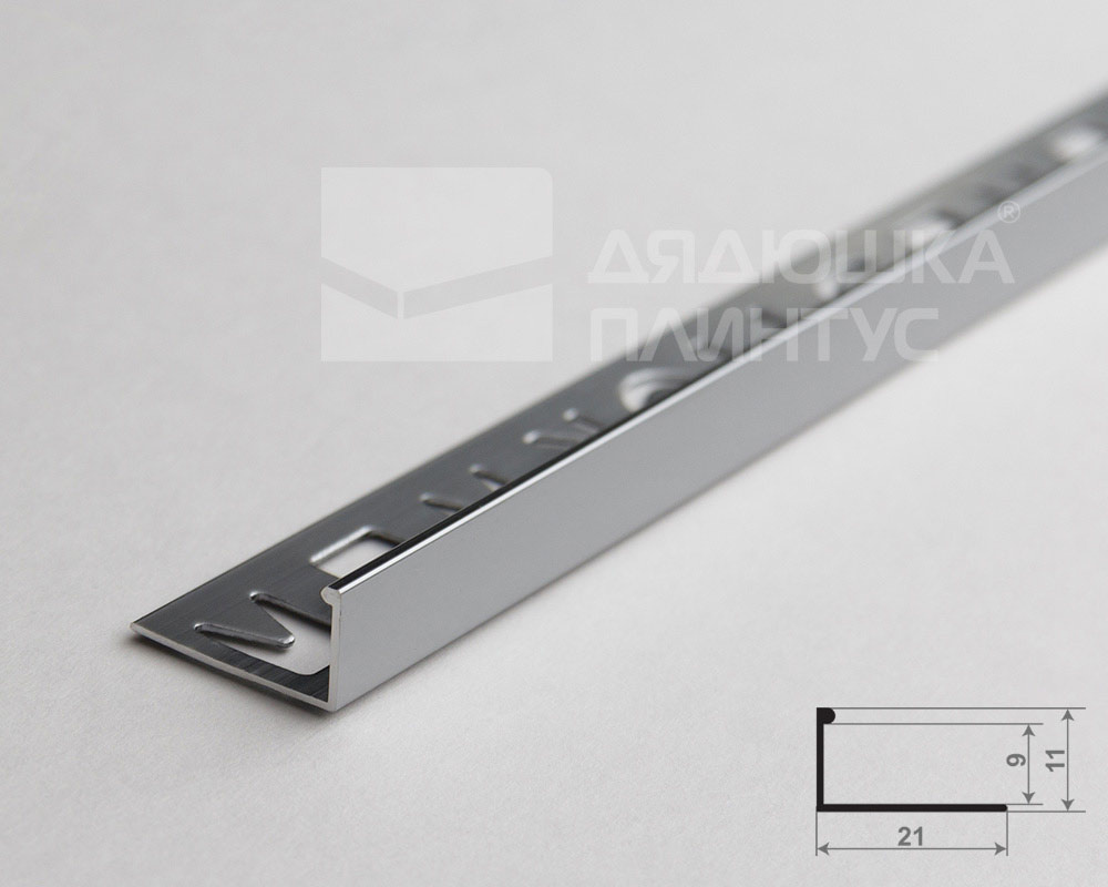 Профиль окантовочный Волшебная палочка MSPK 01.2700.021P Зеркальный антрацит