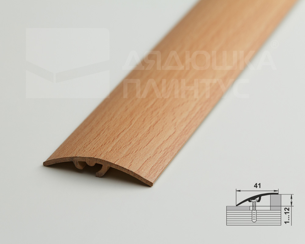 Порог разноуровневый ПР 06.1800.083н Бук натур