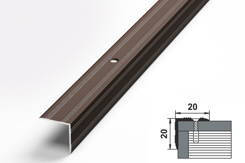 Порог угловой ПУ 05.1800.03 Шоколад