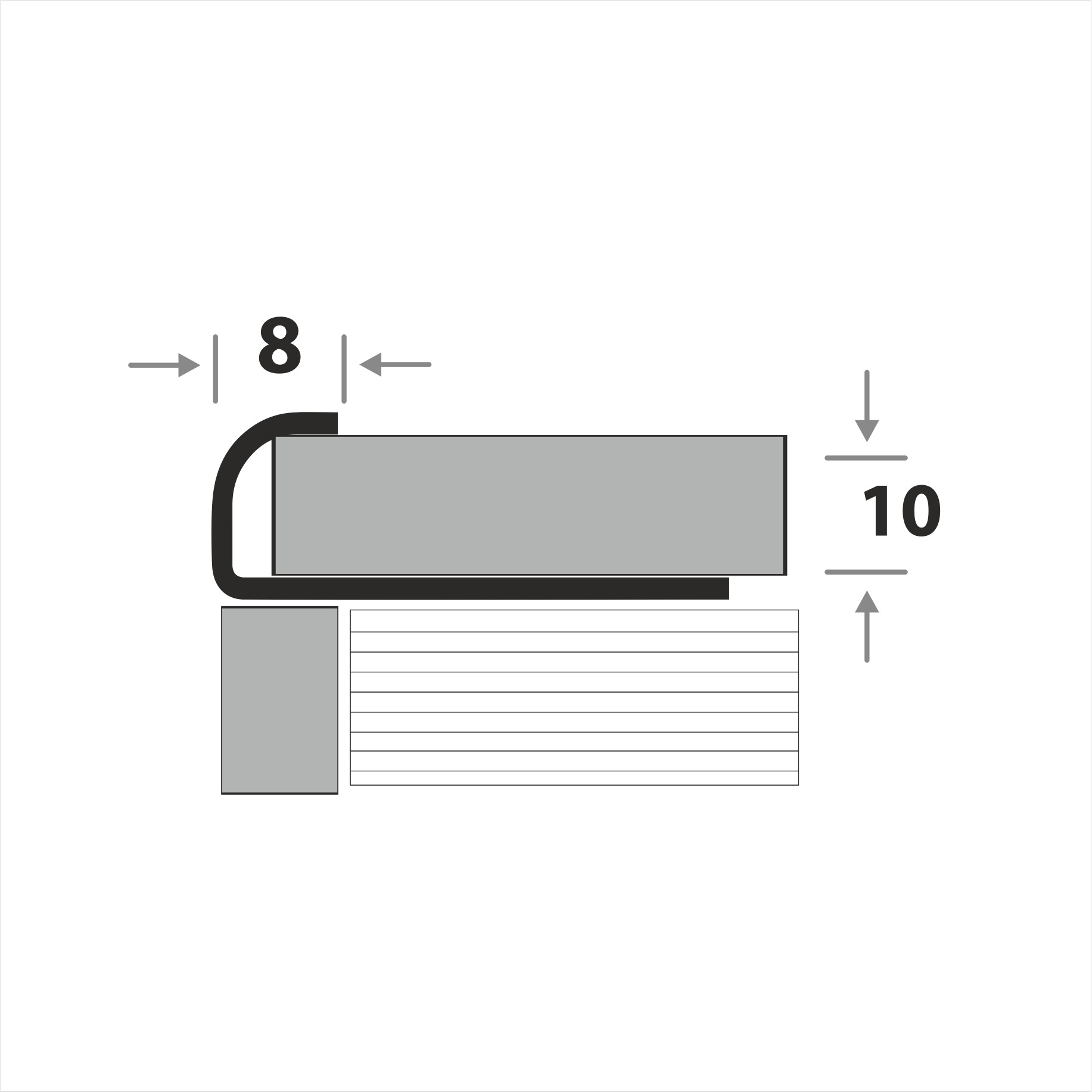 Профиль окантовочный ПК 13-10НСК(304).2700.004 2,7 м Бронза