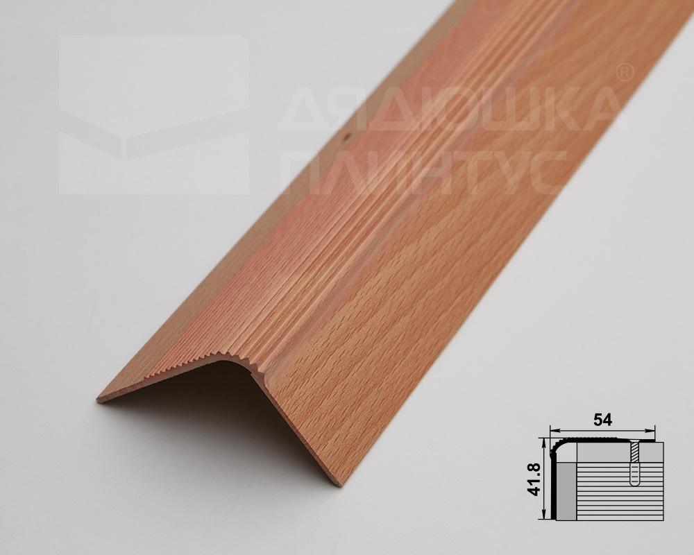 Порог угловой ПУ 02.1800.083н Бук натуральный