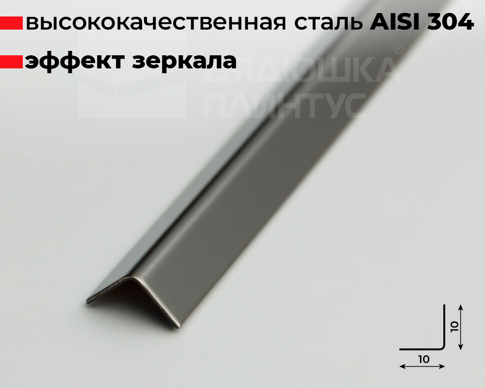Профиль окантовочный ПУ 10НСЗ(304).2700.010 2,7 м Графит