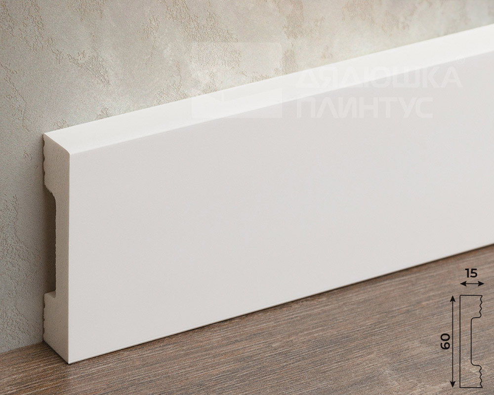 Молдинг Солид из полимера ультравысокой плотности 2 UHD 09/60D, белый, 2м