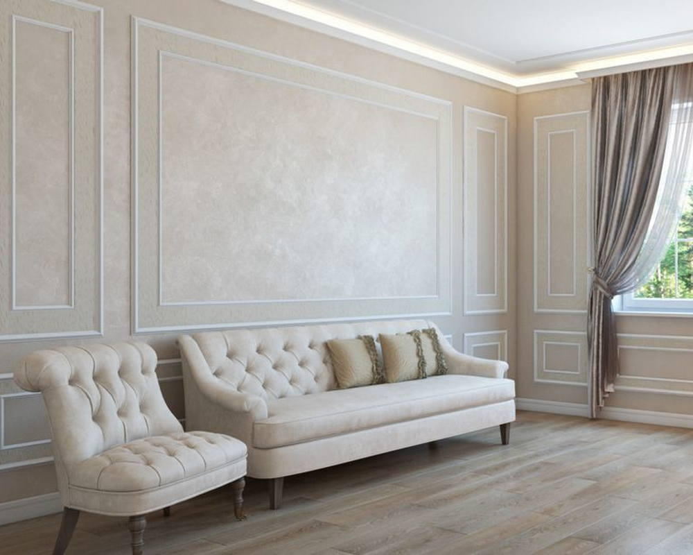 Карниз потолочный из полистирола высокой плотности NMC IL3 50*32,5*2000. Окраска включена в стоимость