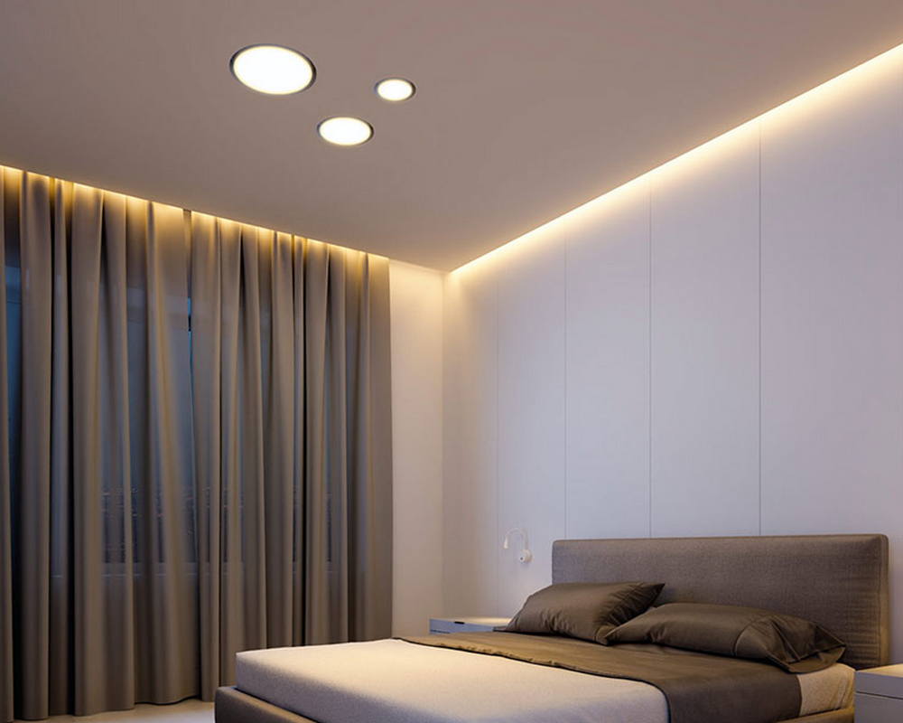 Плинтус алюминиевый потолочный для подсветки Волшебная палочка 46,1 х 42,9 мм 3,0 м Чёрный матовый